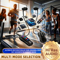 Auriculares Inalámbricos Ergonómicos Premium con Banda para el Cuello, Audio de Alta Resolución, Modo Karaoke, BT6.0, Batería de 100H, Pantalla Digital, ENC, IPX4, Deportivos