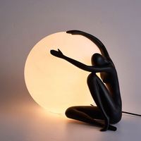 Lampes de table LED modernes de haute qualité, décoration artistique nordique, lampe de bureau en résine, style contemporain pour hôtel, salon, bar, chambre à coucher