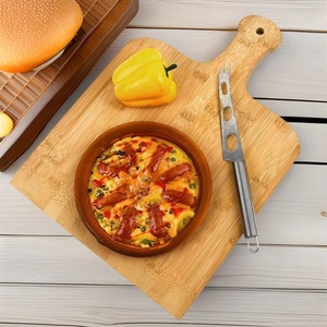Pelle à pizza en bois de haute qualité OEM/ODM, planche à charcuterie, pelle à pizza en bambou naturel avec poignée - Product Image 3