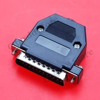 Connecteur D-SUB RS232 DB9 DB15 DB25 9/15/25 broches, femelle/mâle, 2/3 rangées, à souder, avec coque de protection en plastique