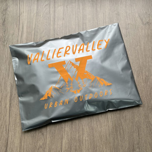 Silver Gray Custom Print Poly Mailers <b>Waterproof</b> Self Seal Outdoor Clothing Shipping Bags For Sportswear Boutique Packing - Product Image 5