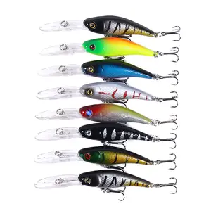 Karışık 43 adet Minnow Wobblers balıkçılık yemler sert yem olta takımı olta balıkçılık cazibesi seti