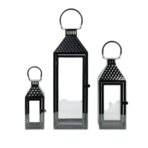 Lanterne en fer artisanale exquise Porte-bougie votive Finition résistante aux intempéries Design moderne Mariage Noël Intérieur Extérieur - Product Image 6