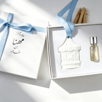 Diffuseur d'huiles essentielles en céramique parfumée écologique, fait main, en porcelaine, avec logo imprimé, pour armoire, voiture, désodorisant d'air