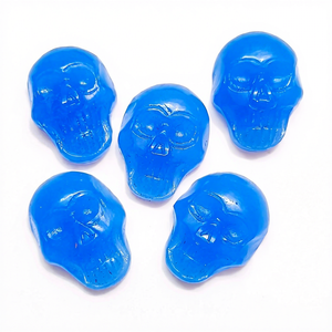 Calcedonia Azul Natural Tallada a Mano en Forma de Calavera, Piedra Preciosa de 30mm x 20mm, Piedra Suelta Tallada para Joyería, Precio al por Mayor, Venta a Granel - Product Image 1
