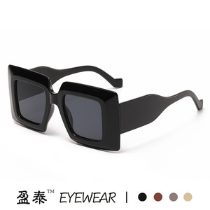 Yingtai Eyewear Large <b>Square</b> <b>Sunglasses</b> Blue PC Frame UV400 Women Fashion Style - Product Image 5