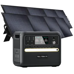 야외 태양열 발전기 휴대용 전원 은행 Lifepo4 2000W 발전소