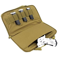 Housse de fusil tactique rembourrée avec rangement pour chargeurs MOLLE pour le stand de tir et l'extérieur, étui à fusil résistant à l'eau avec fermetures éclair verrouillables