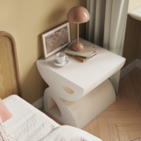 Table pliante Spazepaper en forme de papillon, table en papier avec plateau en acrylique, table d'appoint, meubles de salon, meubles en papier