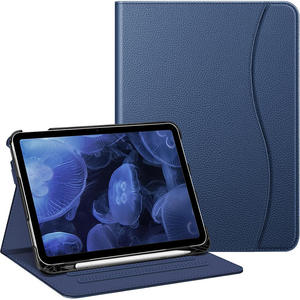 Pour <span class=keywords><strong>iPad</strong></span> Pro 11 <span class=keywords><strong>Air</strong></span> 4 5 nouveau support en cuir PU plaine carte de protection portefeuille étui pour tablette pour <span class=keywords><strong>iPad</strong></span> 10e 11e étui pour tablette - Product Image 2