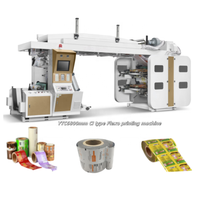 Machine d'impression flexographique de type CI, 6 couleurs, largeur d'alimentation des matériaux 800 mm, vitesse maximale 150 m/min