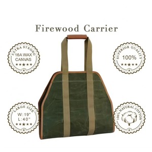 Échantillon Gratuit : Sac de Transport pour Cheminée en Toile Cirée pour Bois de Chauffage, Sac Fourre-tout pour Bûches d'Extérieur avec Poignées - Product Image 4