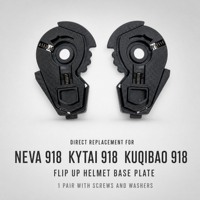 Plaque de base de remplacement pour casque rabattable, paire gauche-droite avec vis et rondelles pour NEVA 918 KYTAI 918