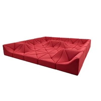 Canapé modulaire Dune, réplique de canapé de loisirs rouge de style célèbre designer français, pour la vente en gros et la personnalisation