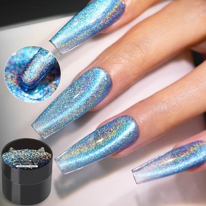 Esmalte de Uñas Semipermanente con Brillo <span class=keywords><strong>Azul</strong></span>, Gel UV para Arte de Uñas, Suministros para Uñas, Gel Magnético Láser Colorido Efecto Ojo de Gato - Product Image 2