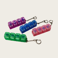 Custom Logo Illuminated 4-Key Mechanical Switch Keycap Fidget Toy PBT ABS Acrylic Plastic Stress Relief Keyboard Keychain Gift