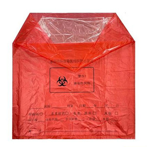 Bolsa de tela no tejida naranja roja, gruesa, rectangular, a prueba de polvo, para residuos médicos, de PVA, doble capa, a prueba de fugas - Product Image 1