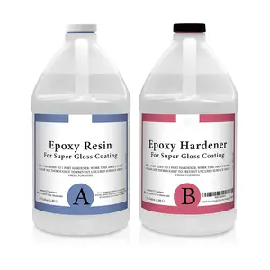 Epoxy राल और Hardener किट क्रिस्टल स्पष्ट Epoxy राल गोंद सुपर चमक कोटिंग Tabletops विरोधी यूवी