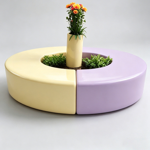 Waterproof Landscape Chair Custom Frp Planter <b>Stools</b> for Rural Tourist Resort <b>Garden</b> - Product Image 4