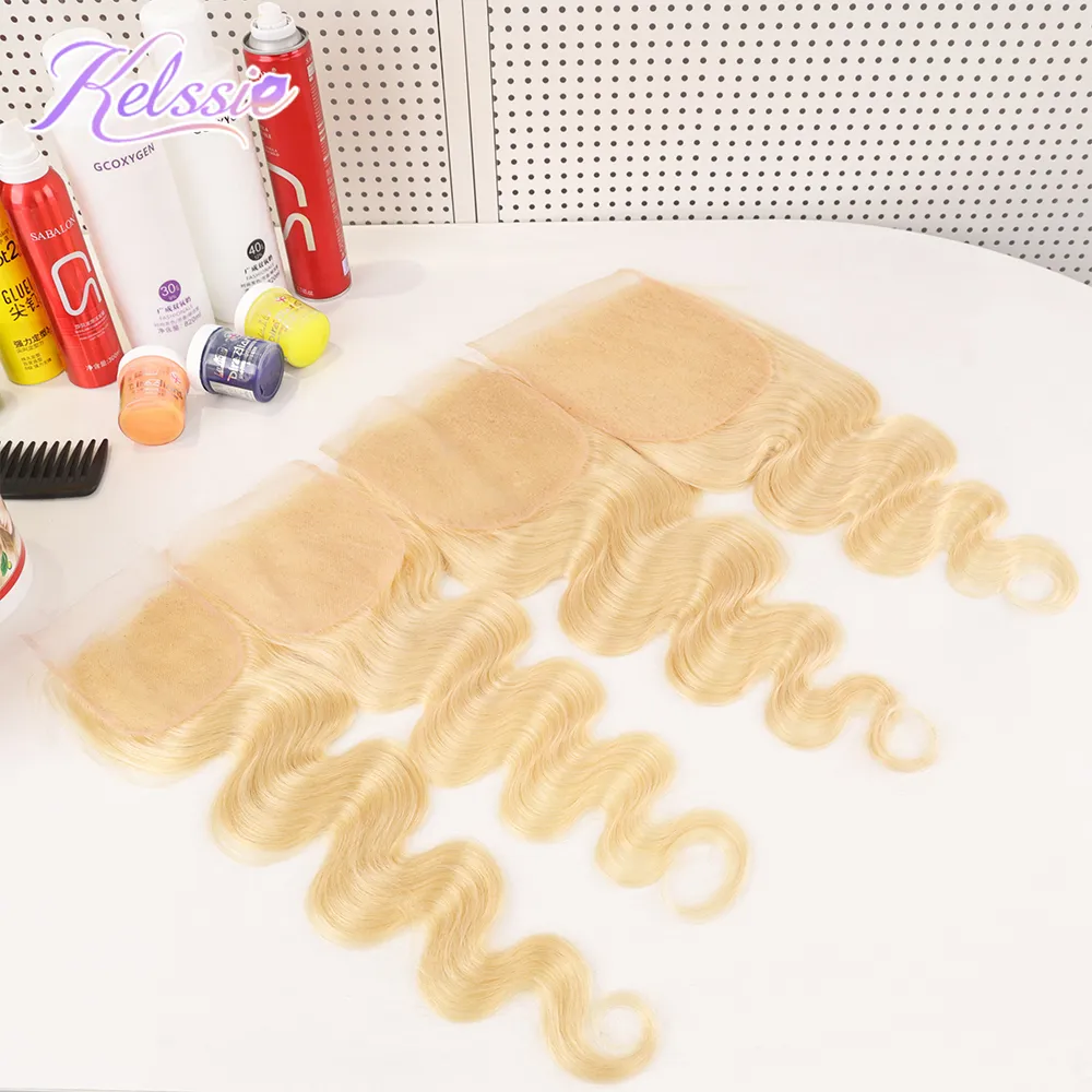 13x4 100% Virgin Remy Human Hair Closure 18インチボディウェーブバンドル、ダブル横糸アライメントキューティクル長34インチクロージャー