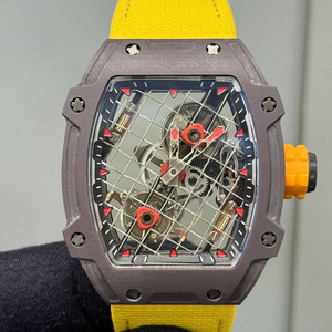 Montre-bracelet pour homme de luxe à tourbillon mécanique ultra-fin, édition limitée personnalisée, design raquette de <span class=keywords><strong>tennis</strong></span> 2704, données originales - Product Image 1