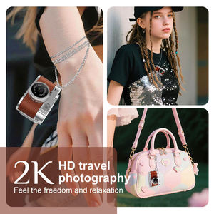 Câmera Digital Mini Portátil Retrô de Couro Estilo Colar para Meninas, Ideal para Fotos Diárias, Viagens e Presentes - Lançamento Quente - Product Image 2