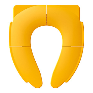 Toilet Seat Cover Lemon Yellow Foldable Washable Anti Slip For Travel Children Use - Product Image 5