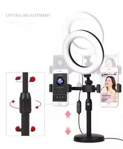 Hot Selling 6inch Mini Ring Light Portable Waterproof Dual Phone Live Streaming Stand Card Clip Mounting Clip Card Bed - Product Image 2