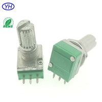 Özelleştirme yüksek kalite 1k 2k 5k 10k 20k 50k 100k ohm 9mm RV097 RD901F RK097 P091N alfa mono 9mm potansiyometre ile detent