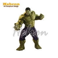 Esculturas de Resina Modernas a Gran Escala de Superhéroes, Incluido el Hulk, Pueden Usarse en Museos de Cera para Crear Imágenes Urbanas