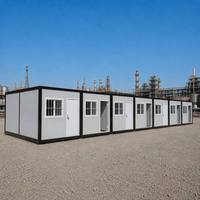 Casa Contenedor Plegable y Colapsable Tipo Z de 20 pies, de Montaje Rápido, con Estructura de Acero Temporal para Almacenamiento y Alojamiento