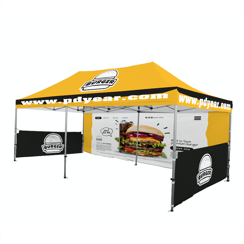 Tente Pop-up Personnalisable Avec Impression Logo - Imperméable Et Durable - Pour Salons, Marchés, événements Extérieurs - Montage Facile