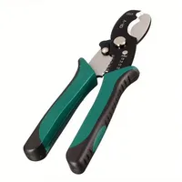 Pince à dénuder les fils de 8 pouces, ciseaux à couper les câbles, pince à dénuder 16-40mm, outils manuels vert/noir HT2177, 1 pièce