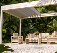 Pergola rétractable en aluminium de haute qualité Sweet Home, facile à assembler, résistante aux intempéries, pergola de terrasse avec toit rétractable