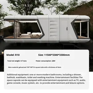 Casa Móvil Moderna Tipo Cápsula Espacial 2025, Alojamiento con Terraza, Cielo Estrellado, Camping al Aire Libre, <span class=keywords><strong>Área</strong></span> Escénica, Acero Galvanizado, Cabaña Tipo Apple - Product Image 4