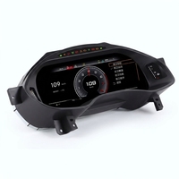 Écran de tableau de bord numérique 12,3 pouces haut de gamme pour voiture, écran de cockpit virtuel, remplacement direct pour Audi A6/A7 2013-2018, noir