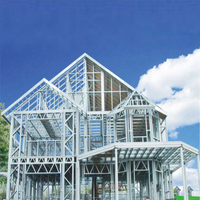 Maison villa préfabriquée de luxe avec construction légère à ossature en acier