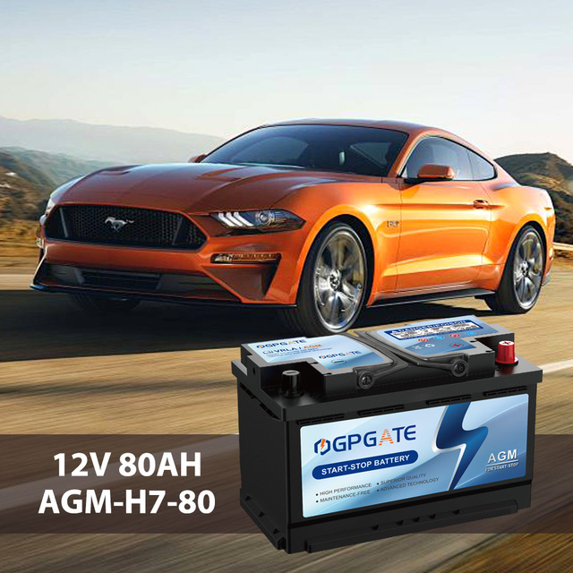 Factory Wholesale AGM-H7-80 German Car Start Stop Car Battery 12V 80AH MF Auto Battery