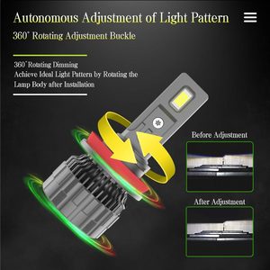 Lámparas LED Retrofit H4 de Doble Haz de 110W, 10000Lm, 6500K, 12V, de Aluminio Aeronáutico, Kit Mejorado para Tiendas Minoristas, Gran Venta - Product Image 3