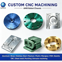 Châssis de robot AMR usiné CNC en aluminium 6061 sur mesure, composants de cadre métallique de précision OEM pour équipement robotique mobile automatisé