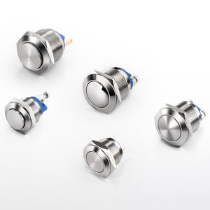 สวิตช์ปุ่มกดชั่วขณะ 12 มม. โครงสร้างอะลูมิเนียมสแตนเลสทนทาน IP65 10A 1NO1NC สำหรับการใช้งานเครื่องใช้ไฟฟ้าภายในบ้าน - Product Image 2