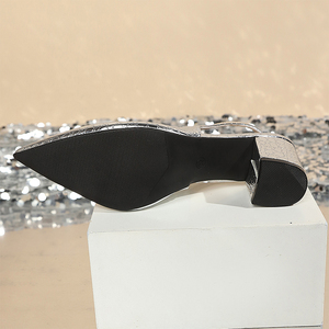 Nouvelle conception de luxe pour femme, sexy, à bout pointu, talons hauts épais, motif <span class=keywords><strong>en</strong></span> peau de crocodile artificielle, sangle élastique, modèle K9306 - Product Image 6