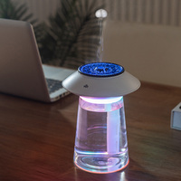 Nouvel humidificateur ultrasonique portable mini design volcan et méduse avec diffuseur d'arômes, alimentation USB 5V