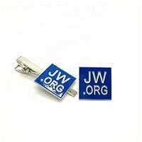 JW Supplies Wholesale Jéhovah Witness Square Blue Accessoires fabrication broche badges en métal émail dur doux JW.ORG Épinglettes