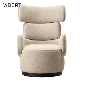 WBERT Tumbona Sofá de diseño minimalista italiano Silla Sala de estar Sofá giratorio individual - Product Image 1