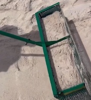 Outil de nettoyage de plage en acier au carbone fait à la main, râteau à sable portable avec personnalisation ODM, facile à utiliser