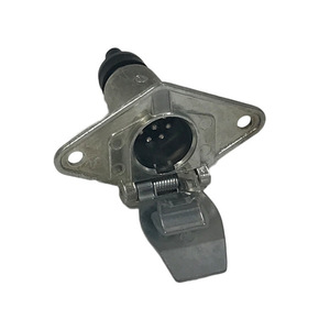 7 Pin <b>Trailer</b> Socket Metal Round Base AS1715 Car <b>Trailer</b> Power Connector - Product Image 1