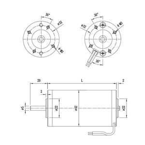 L4275 DC 24V nam châm vĩnh cửu động cơ bàn chải 3540 vòng/phú<span class=keywords><strong>t</strong></span> mô-men xoắn 495.6 cho thuyền thiế<span class=keywords><strong>t</strong></span> bị nhà thông minh Home & Fan sử dụng - Product Image 4