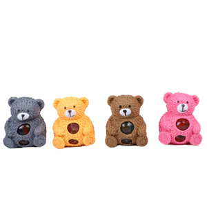 Jincan Unisex Sensory TPR <b>Bear</b> Ball Toy with Gel Beads <b>Cute</b> Mesh Stress Relief Squeeze Toy for Kids Aged 5 to 7 Years - Product Image 5