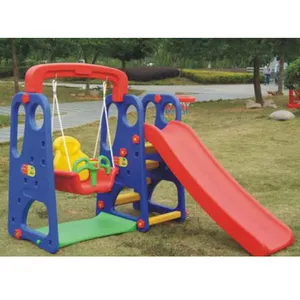 Ensembles de toboggan et balançoire blancs colorés pour toboggan en plastique pour enfants jardin et parc